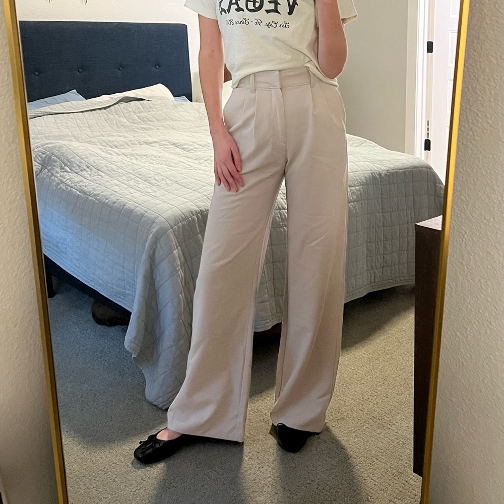 Abercrombie wide leg tailored pants
